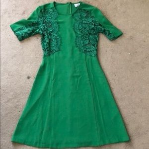 Green dress with lace sides